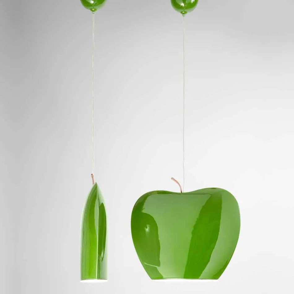 Suspensão em Cerâmica de Apple Shaped Design - Fruits Aldo Bernardi Viadurini
