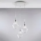 Luminária pendente de ferro com vidro Pyrex, fabricada na Itália, para decoração de interiores - Olimpo Viadurini
