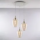 Luminária pendente de ferro com vidro Pyrex, fabricada na Itália, para decoração de interiores - Sparta Viadurini