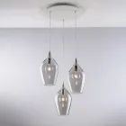 Luminária pendente de ferro com vidro Pyrex, fabricada na Itália, para decoração de interiores - Sparta Viadurini