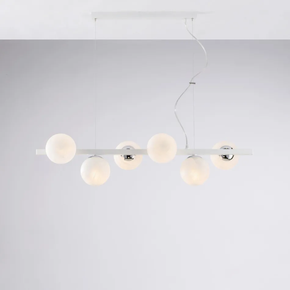 Luminária pendente de ferro laqueado, fabricada na Itália, para decoração de interiores - Berlim Viadurini