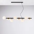 Luminária pendente de ferro laqueado, fabricada na Itália, para decoração de interiores - Berlim Viadurini