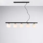 Luminária pendente de ferro laqueado, fabricada na Itália, para decoração de interiores - Berlim Viadurini