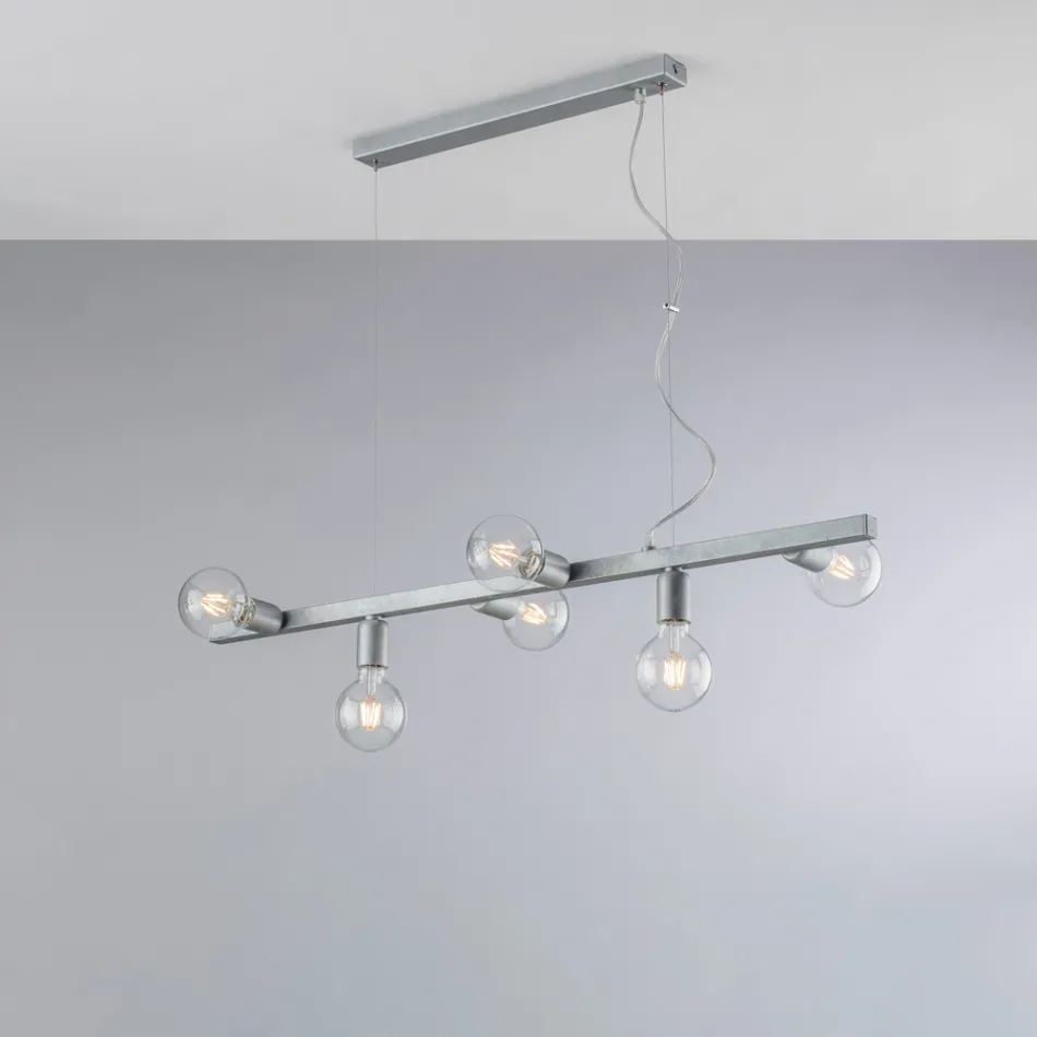 Luminária pendente de ferro laqueado, fabricada na Itália, para decoração de interiores - Verona Viadurini