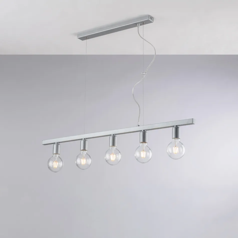 Luminária pendente de ferro laqueado, fabricada na Itália, para decoração de interiores - Verona Viadurini