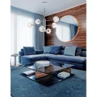 Luminária pendente de ferro fabricada na Itália para decoração de interiores - Creta Viadurini