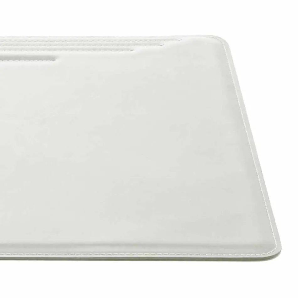 Maxi Desk Pad em couro regenerado com costuras Pen Stop Made in Italy - Ebe Viadurini