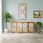 Espelho de 156x83 cm em madeira de pinho natural envelhecida - Agosta Viadurini