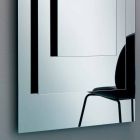 Espelho de parede de três camadas e estrutura preta com design italiano - Plaudio Viadurini