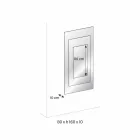 Espelho de parede de três camadas e estrutura preta com design italiano - Plaudio Viadurini