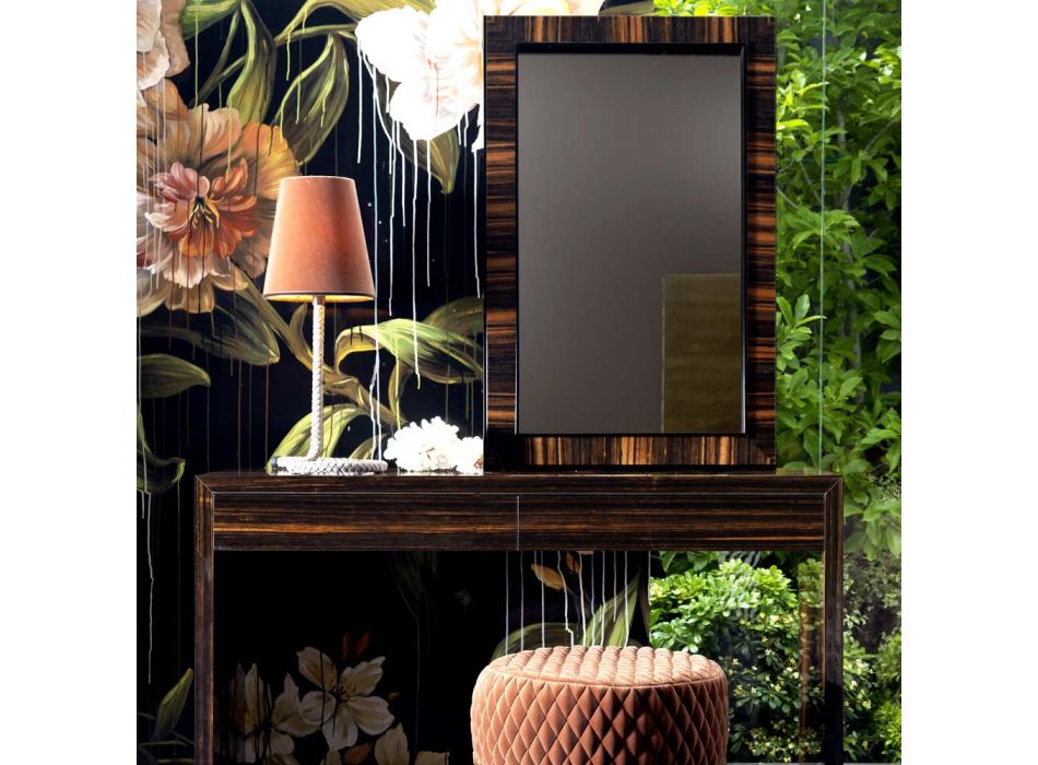 Espelho de parede / piso em madeira de ébano Grilli Zarafa made in Italy Viadurini