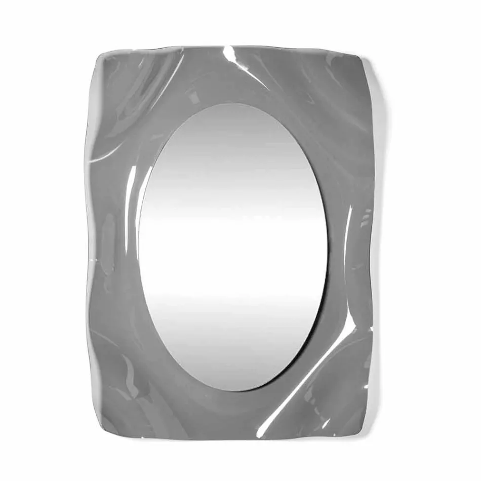 Espelho de parede contemporânea diva Smoke feito na Itália Viadurini