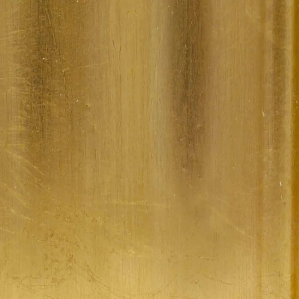 Espelho de parede prateado / dourado em madeira, produzido na Itália, Giuseppe Viadurini