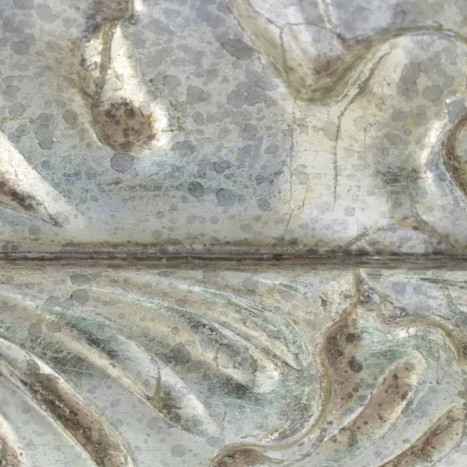 Espelho de parede feito à mão retangular de madeira, feito na Itália, Nicolò Viadurini