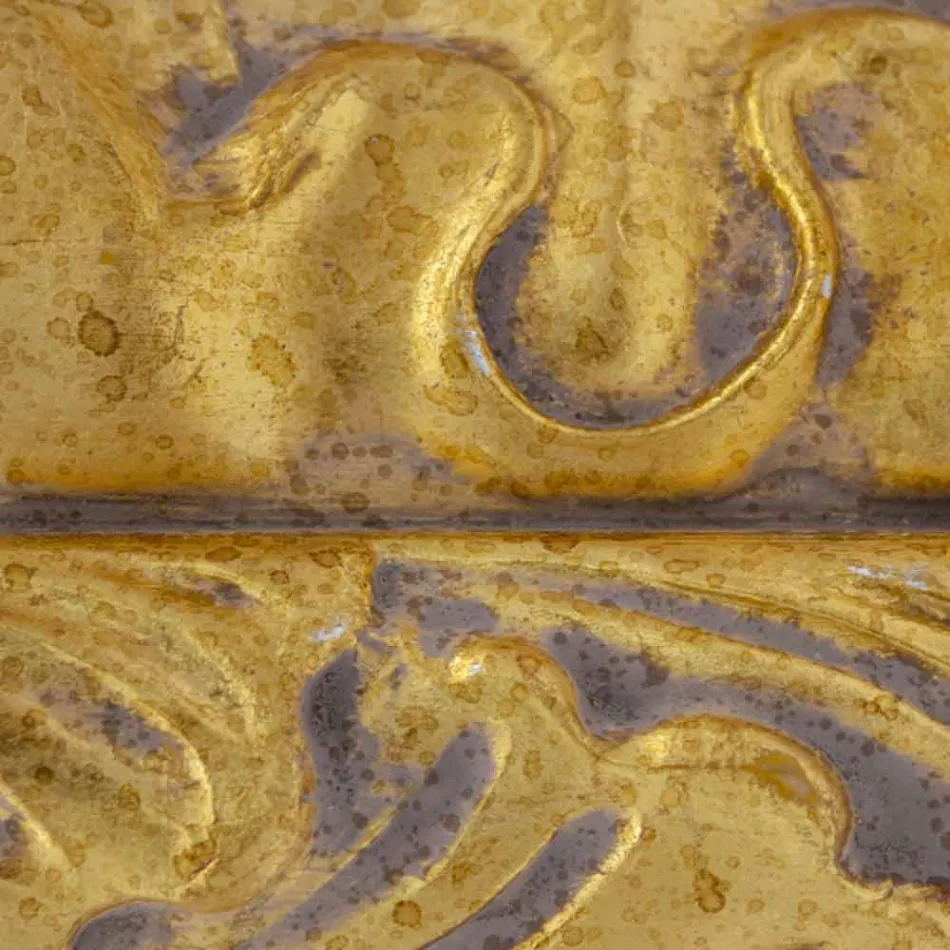 Espelho de parede feito à mão retangular de madeira, feito na Itália, Nicolò Viadurini