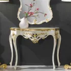 Espelho de parede de madeira, console, mdf top produzido na Itália Gianluca Viadurini