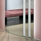 Espelho de Parede de Piso com Luz Led e Estrutura Branca, 3 Camadas - Plaudio Viadurini