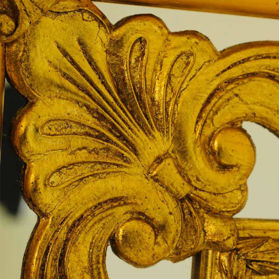 Espelho de parede retangular em madeira, produzido na Itália, Valentino Viadurini