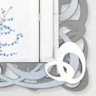 Espelho de parede retangular de madeira colorida com design moderno - Amalga Viadurini