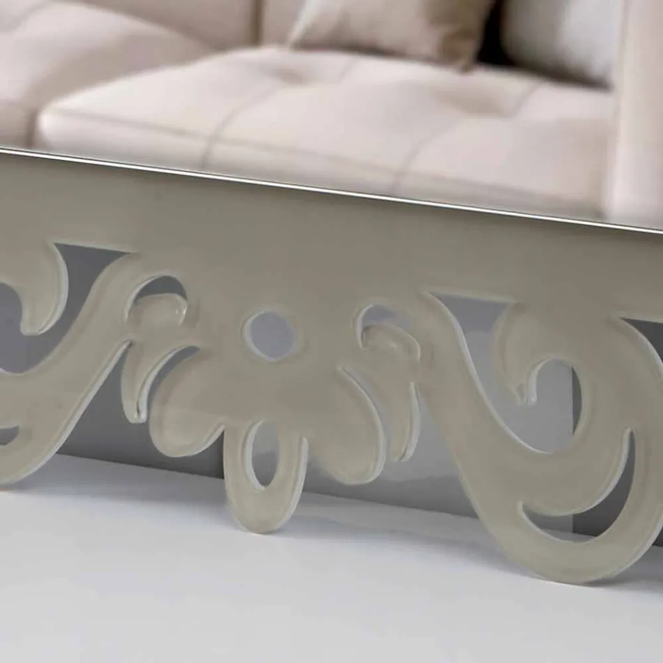 Espelho de parede retangular de design moderno em Plexiglass Tortora - Selly Viadurini