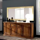 Espelho com Moldura em Diferentes Acabamentos Fabricado na Itália - Belenus Viadurini