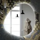 Espelho com Retroiluminação LED Reversível Made in Italy - Talk Viadurini