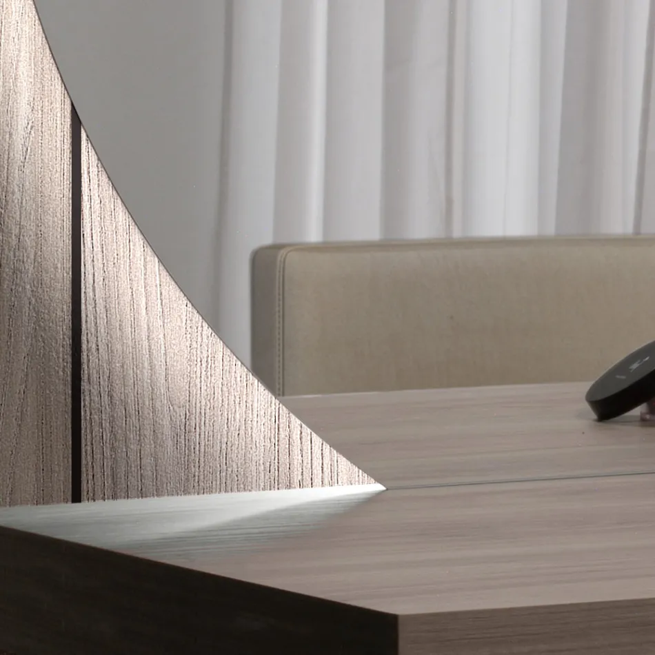 Espelho com retroiluminação LED apenas no lado circular Fabricado na Itália - Make Viadurini