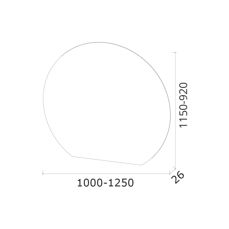 Espelho com retroiluminação LED apenas no lado circular Fabricado na Itália - Make Viadurini