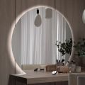 Espelho com retroiluminação LED apenas no lado circular Fabricado na Itália - Make
