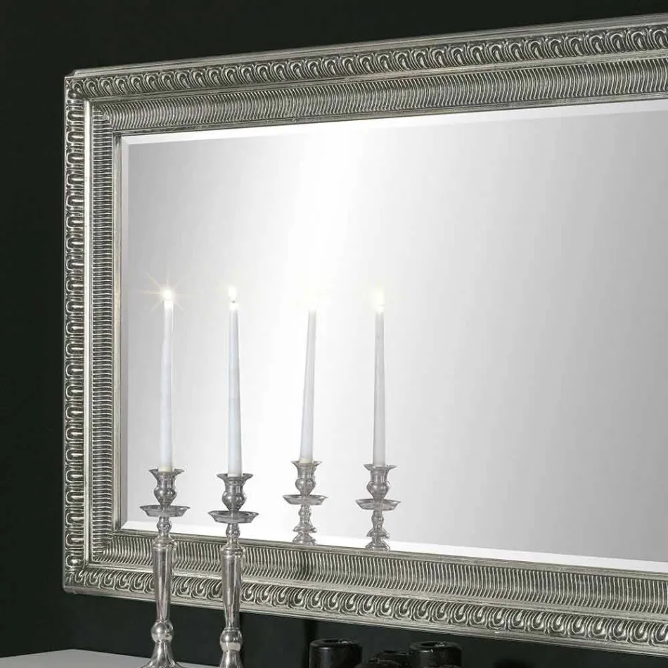 Claudio espelho de parede de madeira artesanal design moderno, feito na Itália Viadurini