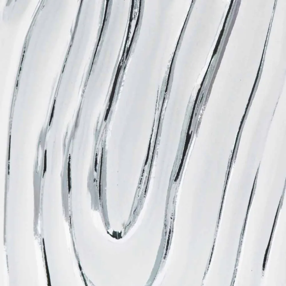 Espelho de parede em ouro, branco e prata em madeira, Eugenio, produzido na Itália Viadurini