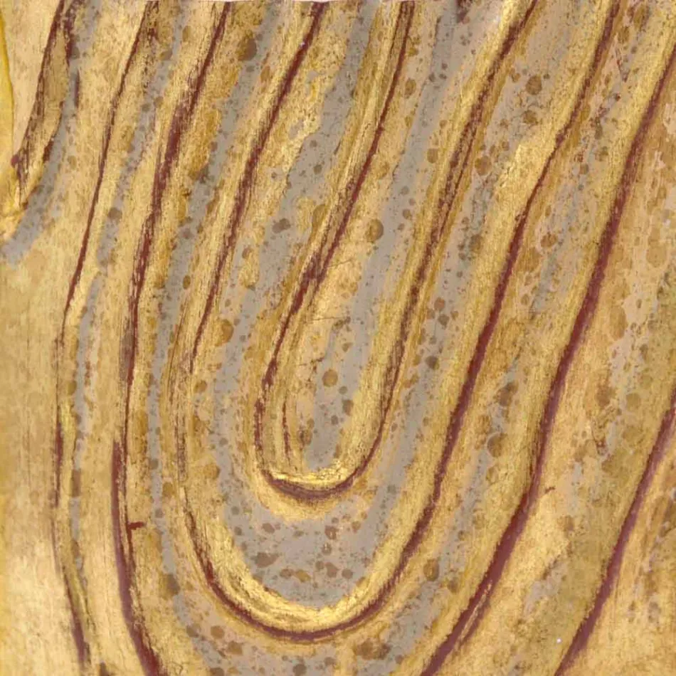 Espelho de parede em ouro, branco e prata em madeira, Eugenio, produzido na Itália Viadurini