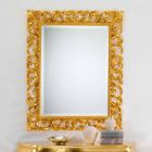 Espelho de parede de design clássico com acabamento em folha de ouro de Paris Viadurini