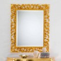Espelho de parede de design clássico com acabamento em folha de ouro de Paris