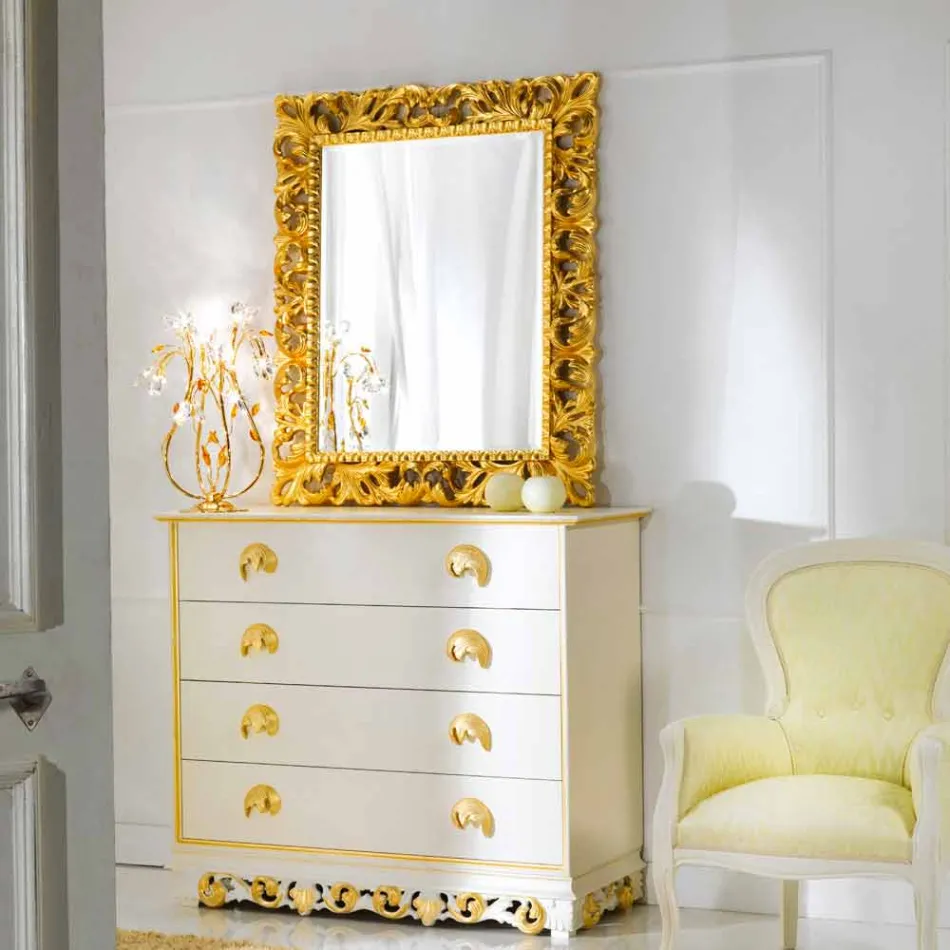 Espelho de parede Ives com design clássico, 100x120 cm Viadurini