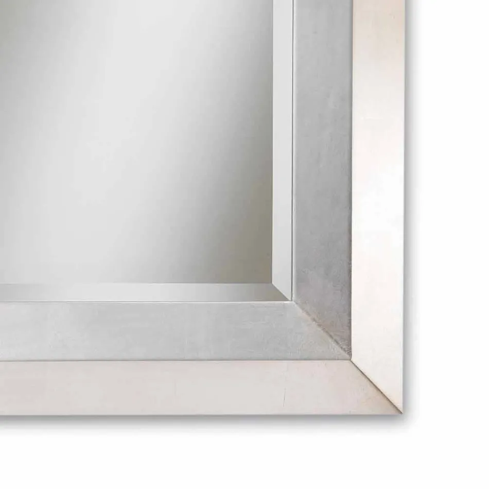 Espelho de parede com design Lotto e moldura de madeira Viadurini