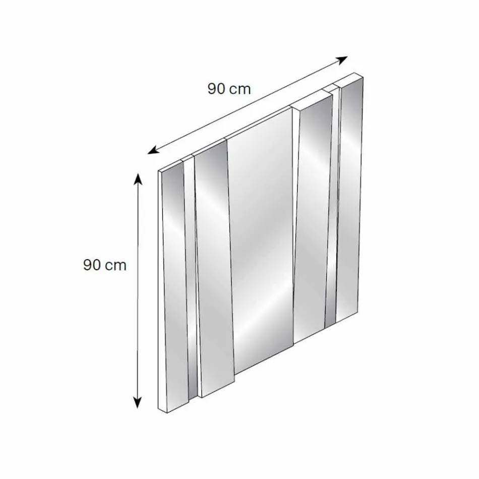 Espelho de parede de metal e vidro com design moderno fabricado na Itália - Pallino Viadurini