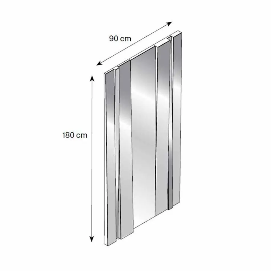 Espelho de parede de metal e vidro com design moderno fabricado na Itália - Pallino Viadurini