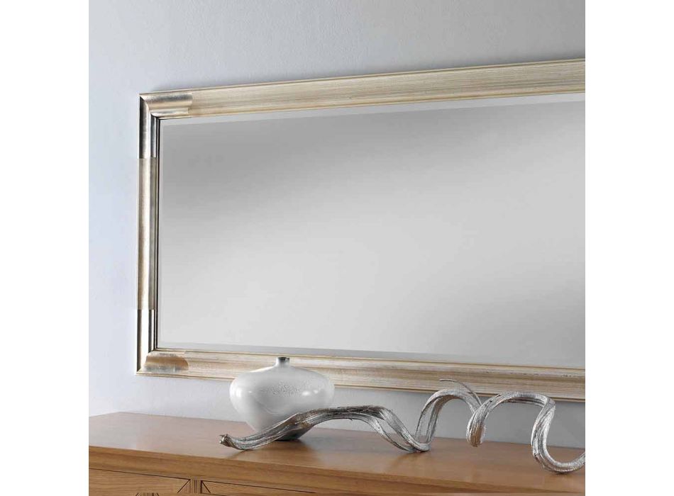 Espelho de parede moderno feito de madeira, produzido completamente na Itália, Piera Viadurini