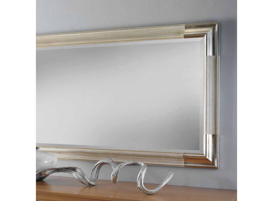 Espelho de parede moderno feito de madeira, produzido completamente na Itália, Piera Viadurini