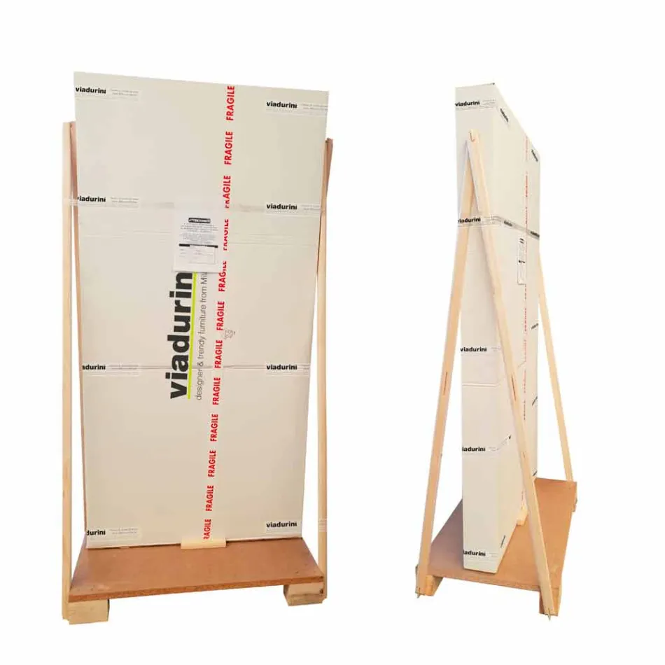 Man & Woman design moderno Mdf espelho de parede em forma de mão Viadurini