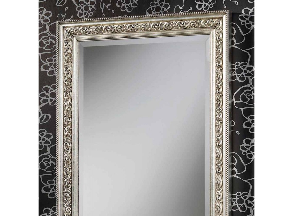 Espelho de parede moderno em madeira, completamente feito à mão na Itália, Piero Viadurini