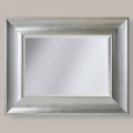 Espelho de parede de ouro / prata em madeira ayous, fabricado na Itália, Silvio