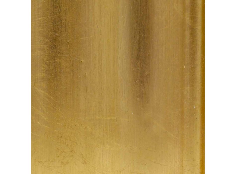 Espelho de parede de ouro / prata em madeira ayous, fabricado na Itália, Silvio Viadurini