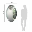 Espelho de parede oval em cristal ondulado fabricado na Itália - Eclisse Viadurini