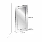 Espelho retangular de chão de design moderno fabricado na Itália - Salamina Viadurini