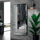Espelho Design com Moldura de Vidro com Efeito Cristal Fabricado na Itália - Loop Viadurini