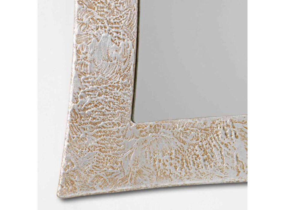 Espelho de parede em resina e folha de prata de Veneza Viadurini