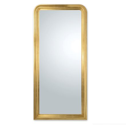 Espelho de Madeira Decorado à Mão em Folha de Ouro Made in Italy - Navona Viadurini