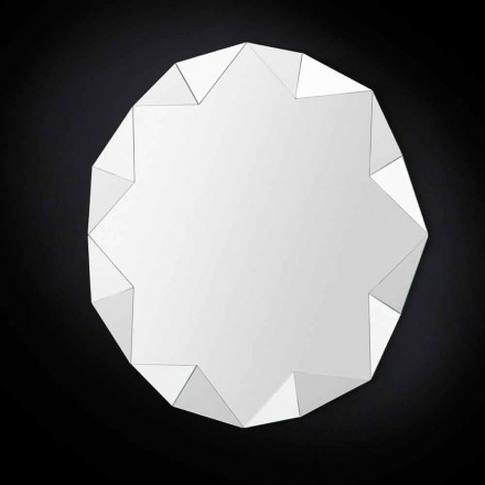 Espelho parede moderna pelo design tridimensional Diamond Viadurini